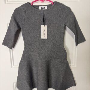 Milly Girl's Gray Dress, Size 3, NWT